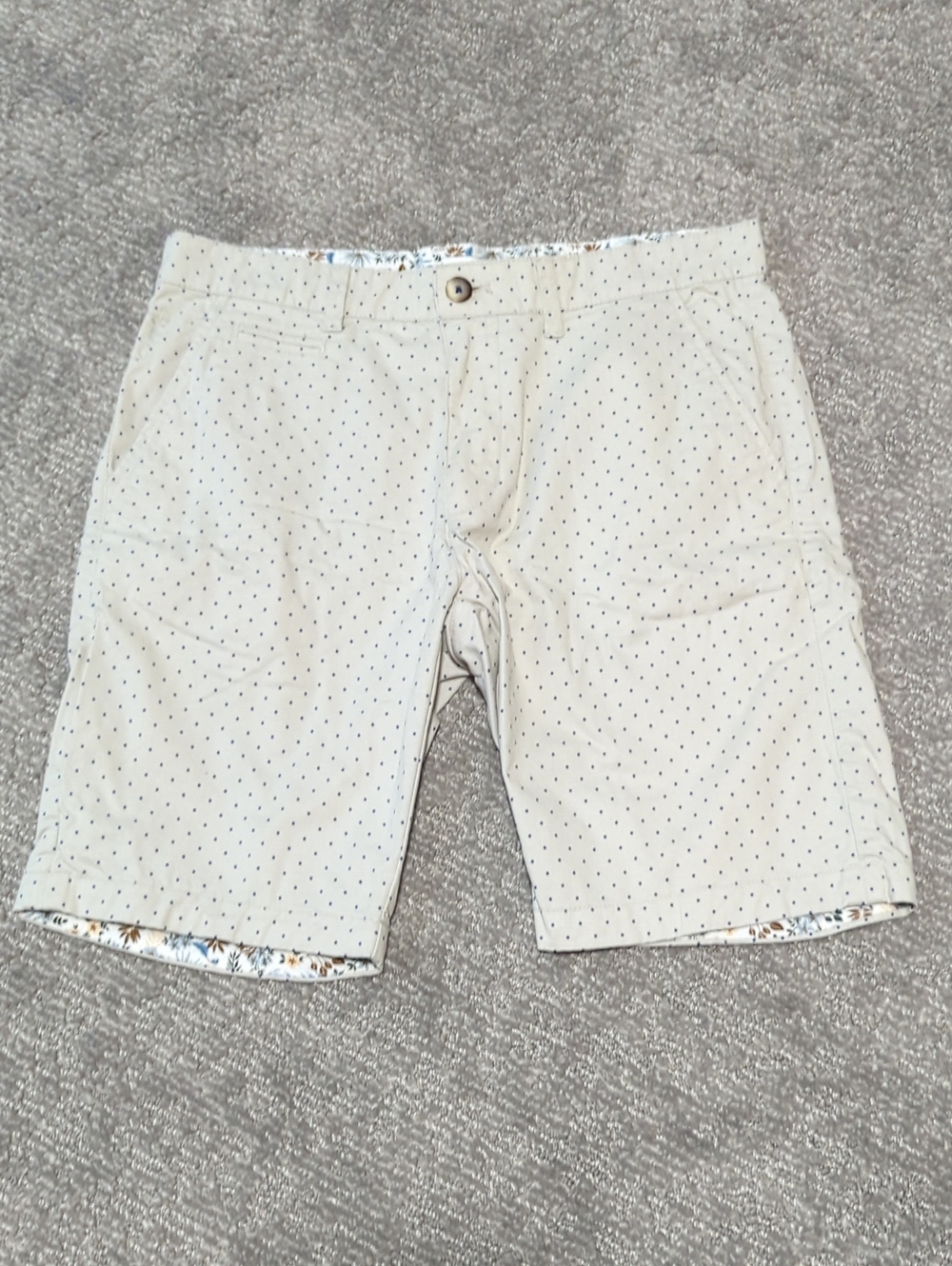 Denim And Flower Men's Casual Dot-Print Chino Shorts